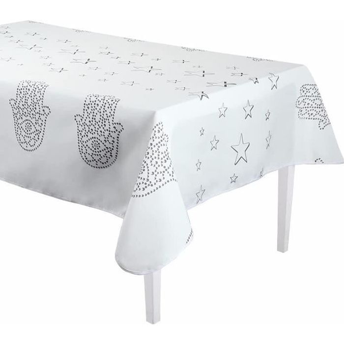 Nappe Tissu Anti-Tâches Rectangle Main de Fatma 140 x 240 cm – Ramadan