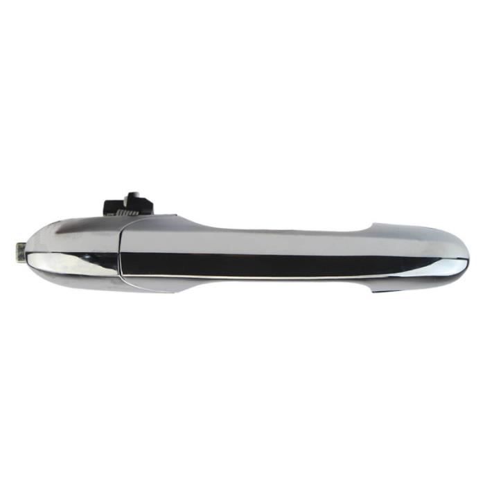 Poignée de porte extérieure pour Fiat 500, Fiat 500C et Abarth (2007-2022) avant droite (côté passager) (chromée)