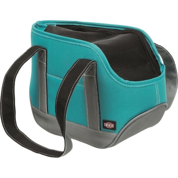 TRIXIE Sac Alea - S: 16 x 20 x 30 cm - Pétrole et gris - Pour chien