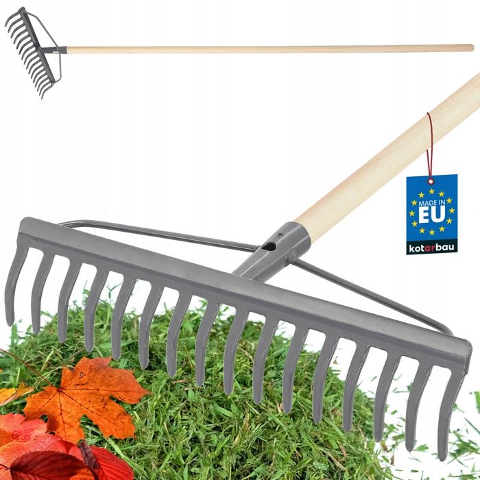 Binette De Jardin En Métal KOTARBAU - 50 X 120 Mm Trapézoïdale Avec Manche Bois 120 Cm - Outil Léger Et Ergonomique