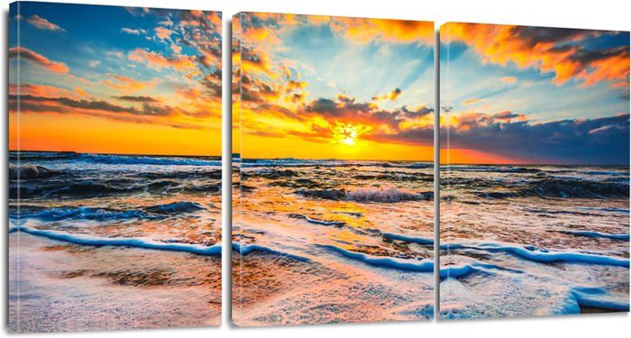 3 Pièces Arbre coloré Tableau Décoration Murale Salon arbre de vie Peintures affiche Impression sur Toile Image sur Toile Peintures sur Toile Décoration Murale pour Chambre Maison Bain 40x60cmx3pcs