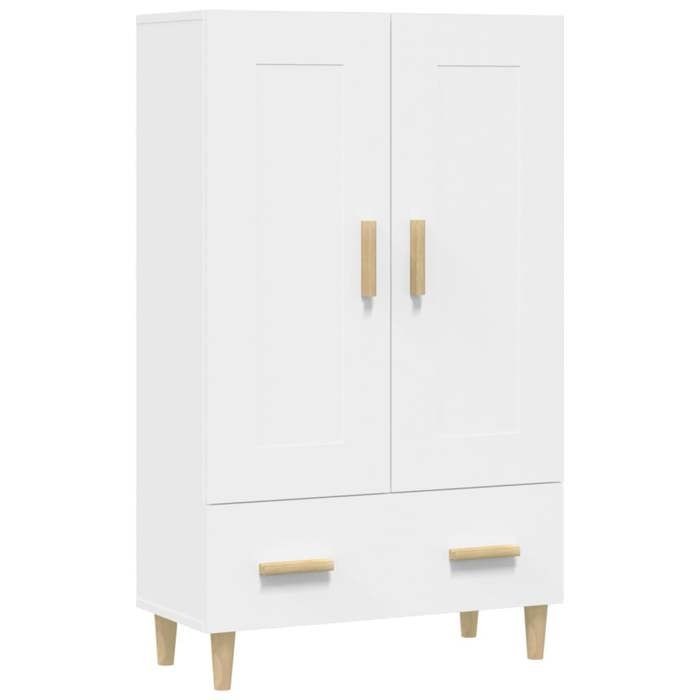 Buffet basarmoire commode Buffet hautmeuble de rangement Blanc 70x31x115cm Bois dingénierie 6786605 FrenchDays
