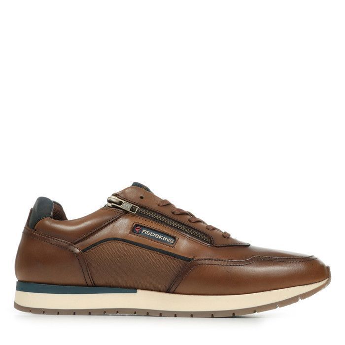 1268 Baskets homme - 1268 - Assure - Marron - Tige cuir - Fermeture lacets et zip