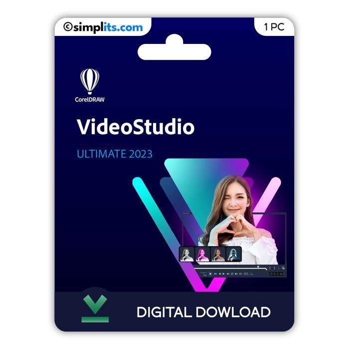 Corel VideoStudio Ultimate 2023 – Activation Perpétuelle – À télécharger – 1 PC – Non compatible Mac