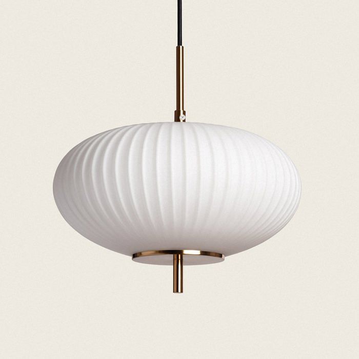 Suspension Métal et Verre Beca Oblade Bronze