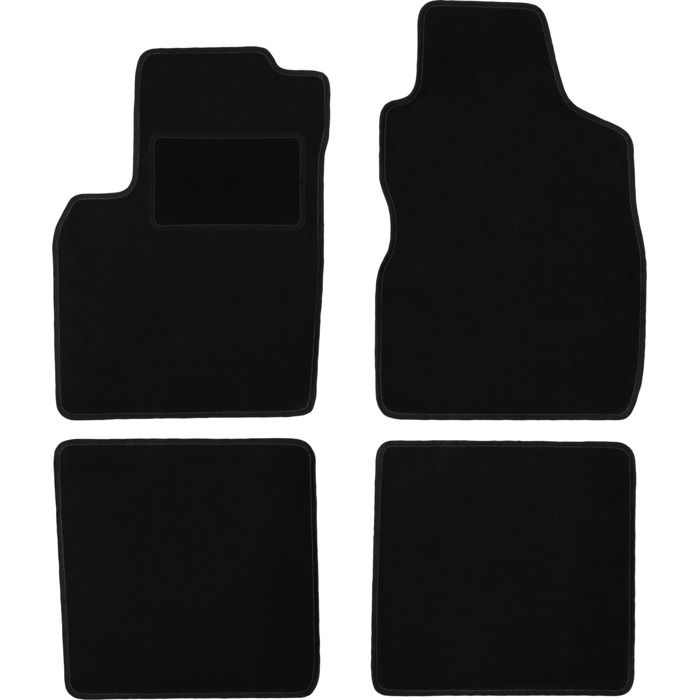 Tapis de sol en velours noir pour Fiat Panda II hatchback (2002-2010)
