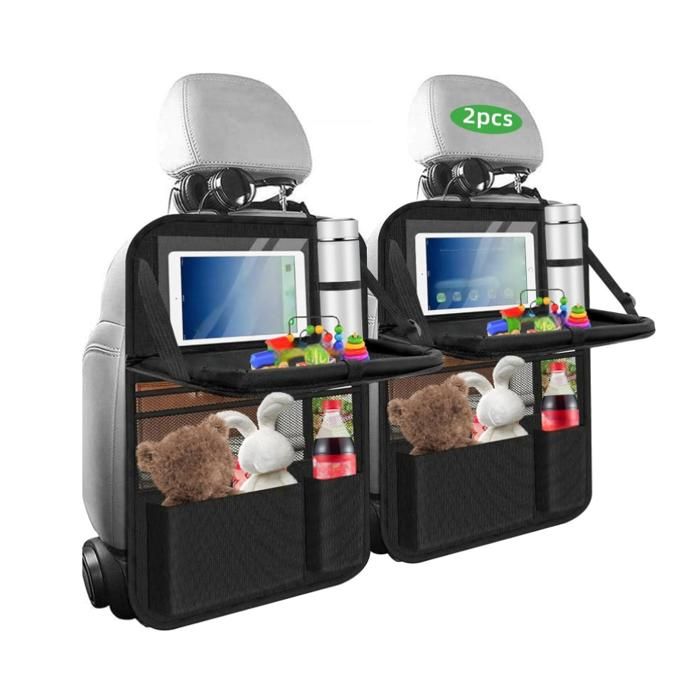 2 Pièce Protections Dossier de Siège Voiture Protege Siege Voiture Enfant Organisateur Voiture Enfant Imperméabl Rangement Siege