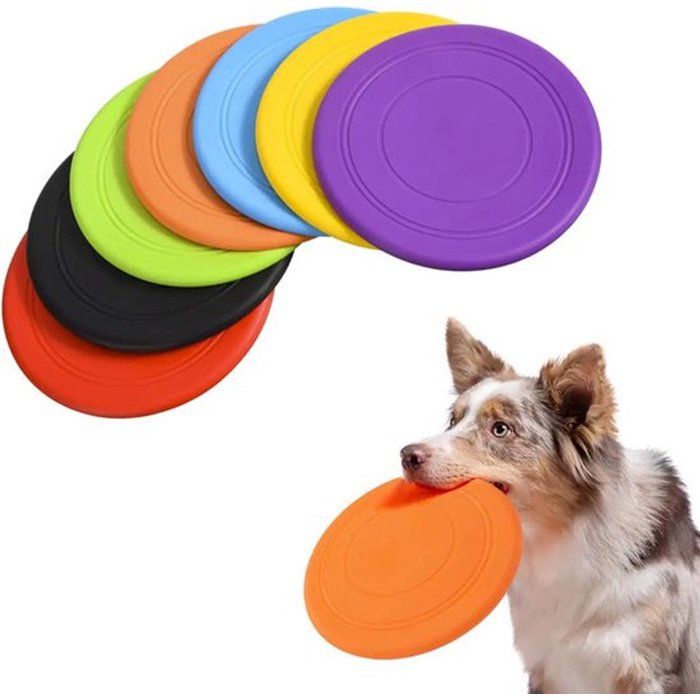 Meilleurs prix pour Frisbee - 7 pièces - Frisbee pour chien - Frisbee en caoutchouc pour chien - Jouet pour chien - Jouet de plage - Disque  Étiquette