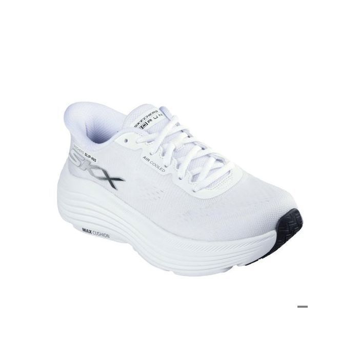SKECHERS Femme Chaussures de Running Confort et Performance Blanche - Modèle 129473-WBK