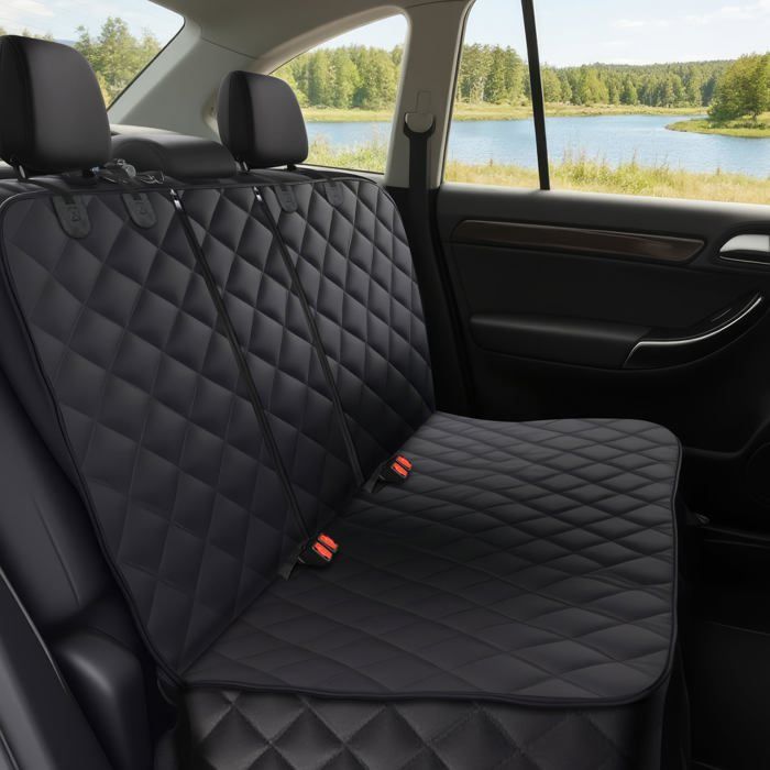 Housse Protection Voiture ChienAjustement Universel pour la Plupart des VoituresHousse de siège arrière imperméable