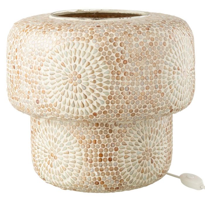 Lampe à Poser Mosaïque Ruthie 33cm Beige