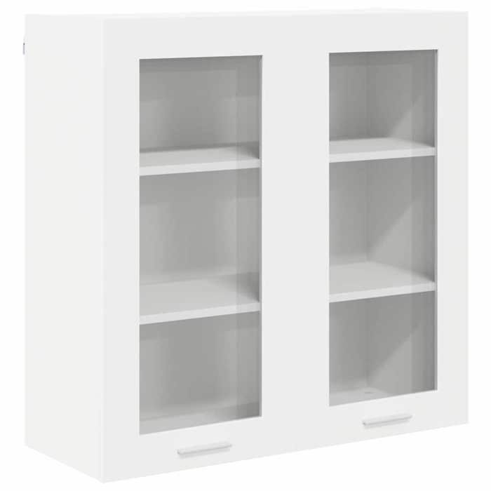 Armoire suspendue polyvalentee - vidaXL - bois dingénierie - blanc - 2 portes - 80x31x80 cm - grand espace - Capacité 60 kg tkf15j8