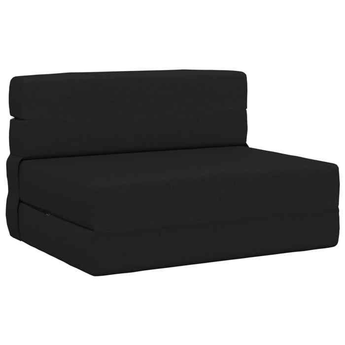 Banquette-lit - Canapé-lit pliable - vidaXL - tissu - noir - 70 x 80 x 60 cm 2030571