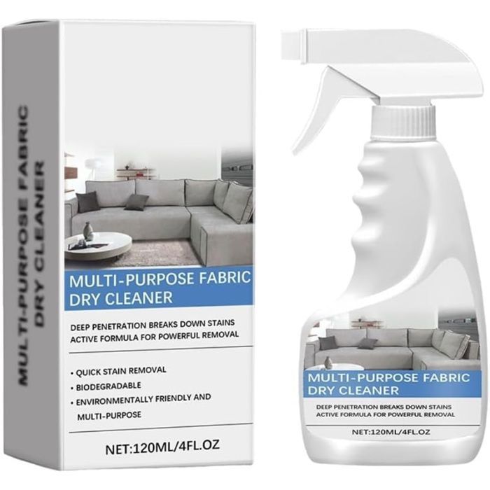 Nettoyant Canapé Tissu 120ml Détachant Tissus d’Ameublement Détachant pour Canapés Matelas Coussins PRODUIT NETTOYAGE EXTERIEUR