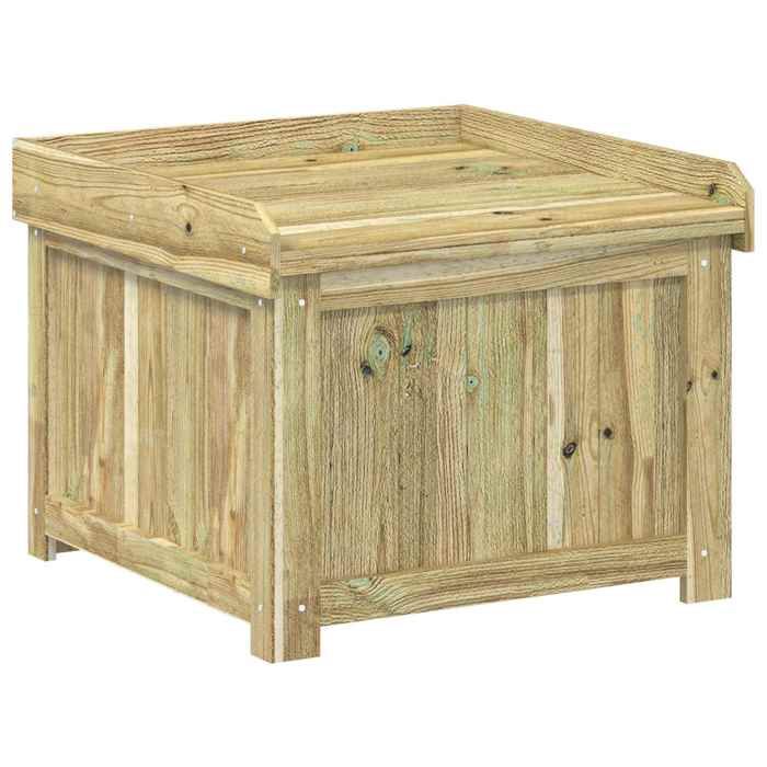Meuble - Coffre de jardin - Marron - Coffre à coussins dextérieur Bois de pin imprégné_8527