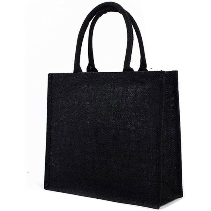 Sacs fourre Tout en Jute Sac en Toile de Jute avec poignee Souple pour Organisateur de Sac a Main pour Femmes 45 x 35 x 16cm Cdiscount Bagagerie Maroquinerie