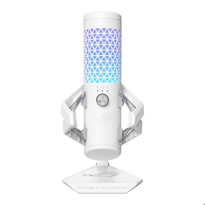 Microphone Gaming - Asus - ROG Carnyx - Condensateur cardioïde - 192 kHz - Blanc