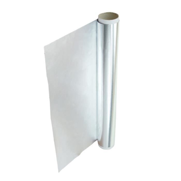 Rouleau de papier daluminium ultra résistant 18 microns épais pour service alimentaire traiteur 30 cm x 10 m