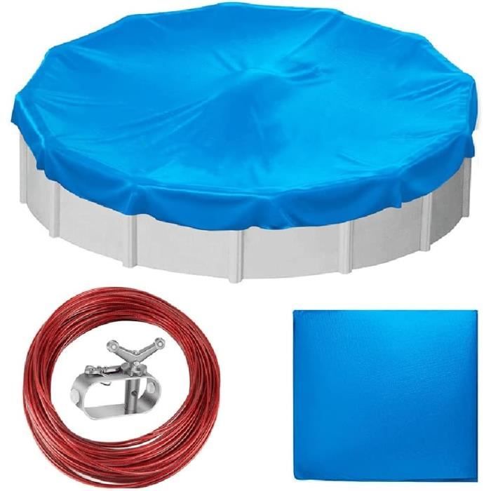 MIXC Bâche De Protection Solaire Ronde De 2,4 M Pour Piscine Hors Sol, Couverture De Protection Pour Piscine D'été, Couverture De Jacuzzi, Imperméable Et Résistante à La Poussière (noir
