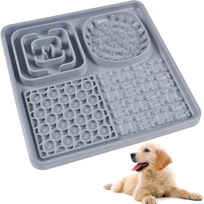 Tapis de Leche Chien,Tapis Léchage Chien avec Ventouse,20x20cm Tapis Lécher Soulage l'Anxiété,pour Chien Chat(Antidérapant,Silicone)
