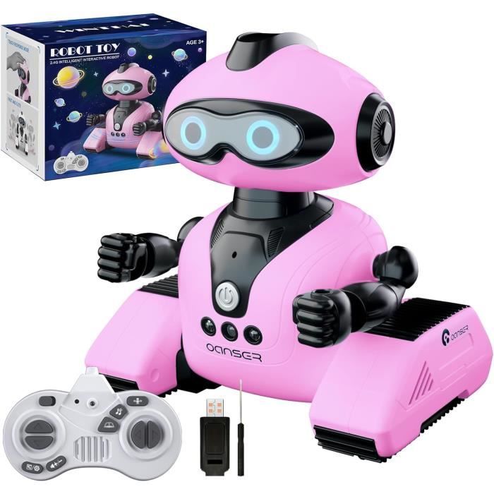 Jouet Robot pour Enfants - Marque - Modèle - Yeux LED - Musique -  Rechargeable USB - Rose - Cdiscount Jeux - Jouets