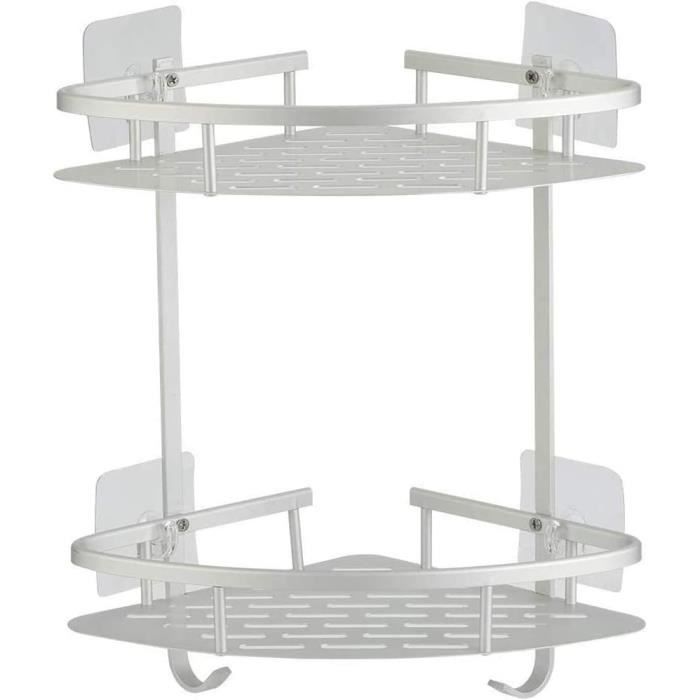 BELSVOR 2PCS Etagère Douche, Lot de 2 Etagère de Douche sans Perçage