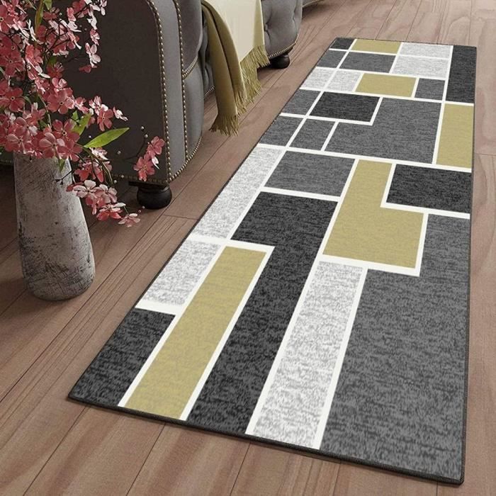 Tapis moderne géométrique, ovale gris 120x160 cm