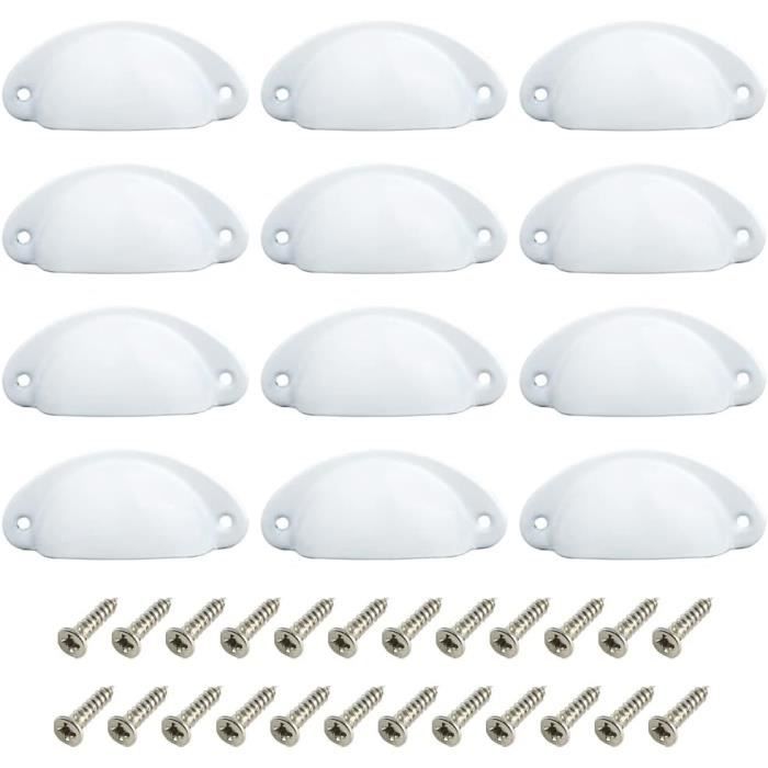 12 Poignées Tiroir En Bois De Hêtre Forme Nuage - Style Boho, 2 Tailles (2cm Et 4cm)