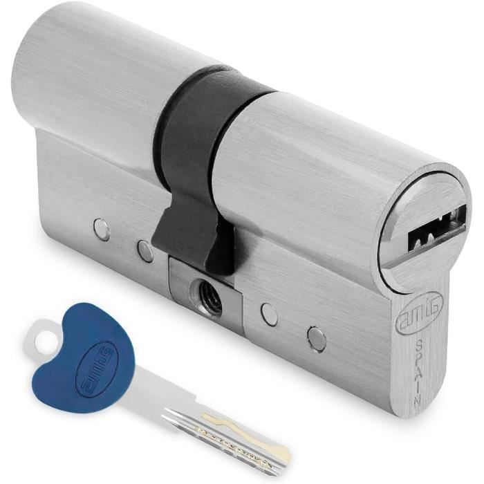 Paire De Cylindres De Serrure à Visser Pour Portes En Aluminium - Type Adams Rite - Finition Satin Argenté