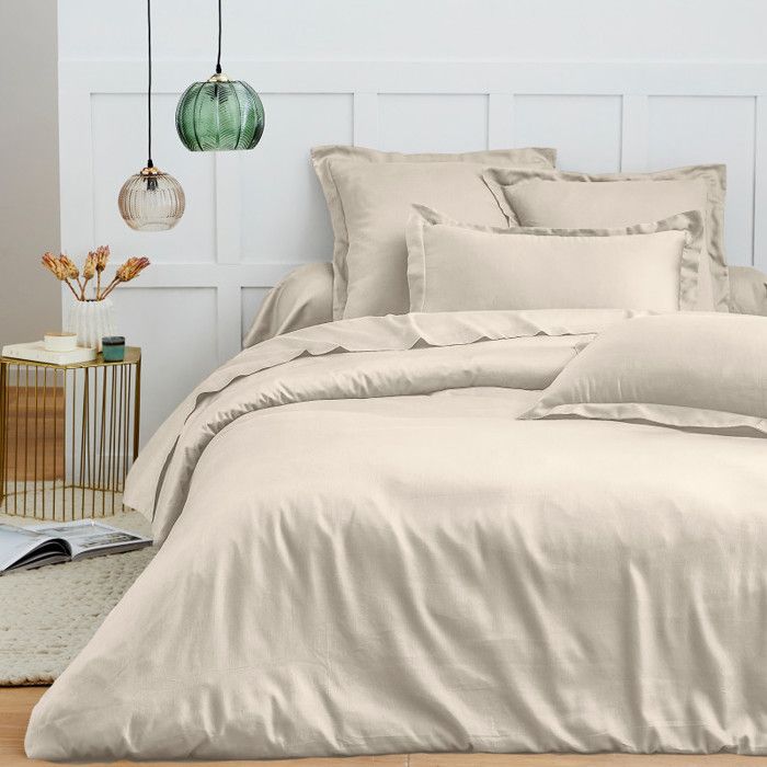 Housse de couette 240 x 220 cm Prémium pour lit 2 places - Prémium Sable Housse de couette 240 x 220 cm Prémium pour lit 2 places - Prémium Sable