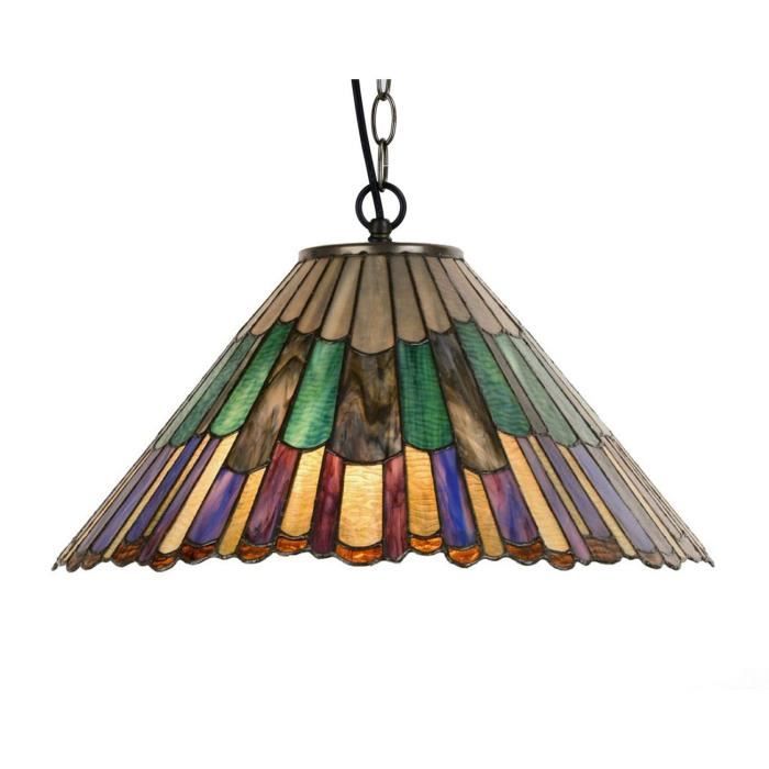 Lampe Suspendue Tiffany Styled Flower 3x E-27 - Art Deco Trade