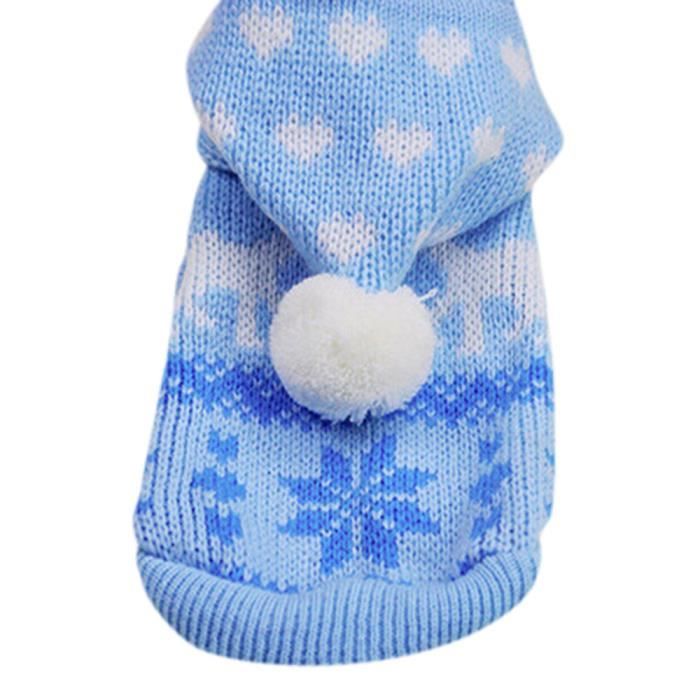 Pull A Capuche Pour Chien En Tricot Manteau De Chiot Chat Pour Animaux De Compagnie Petit Chien Chaud Deguisement Vetements Achat Vente Pull Gilet Pull A Capuche Pour Chien En Cdiscount