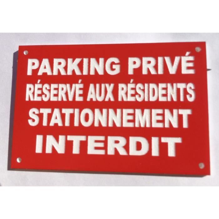 Sticker Panneau Cour Privée Stationnement Interdit | MPA Pro