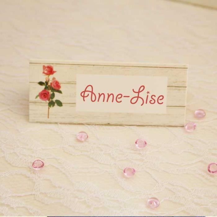 10 Pcs Marque Place Porte Nom Etiquette Bouton De Rose 9 5cm X 4cm Decoration Mariage Bapteme Fetes Anniversaire Cdiscount Maison