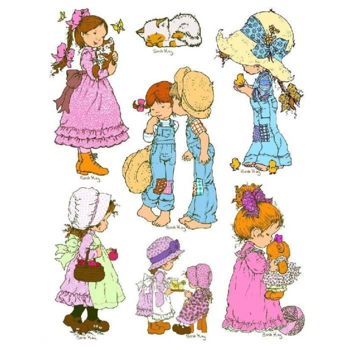 Sarah Kay Image Filles Lot D Autocollant Mur Decal Decor Stickers Muraux Decorations Et Rangements