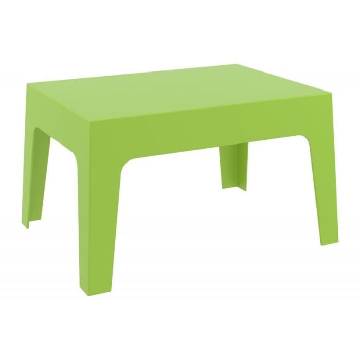 Table Basse De Jardin En Plastique Vert 50x70x43 Cm Mdj10169