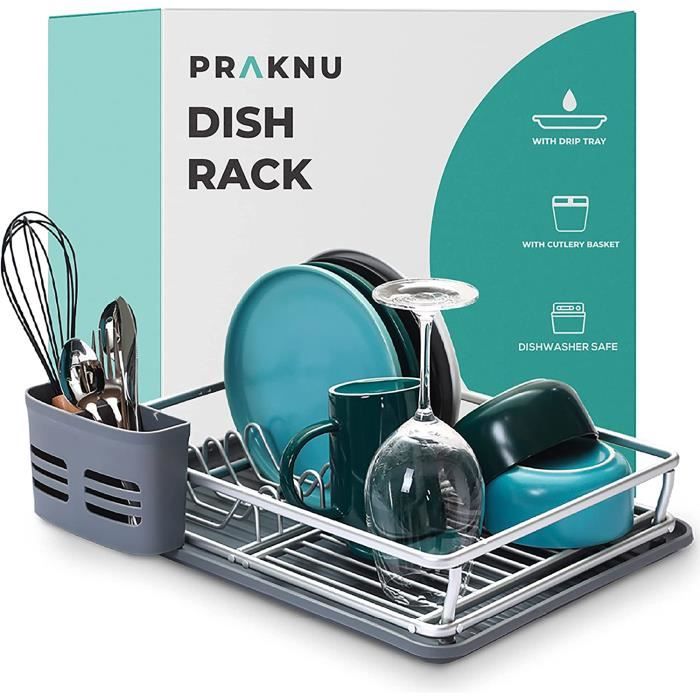 KitchenCraft Égouttoir à Vaisselle avec Bac Collecteur, Plaqué Chrome
