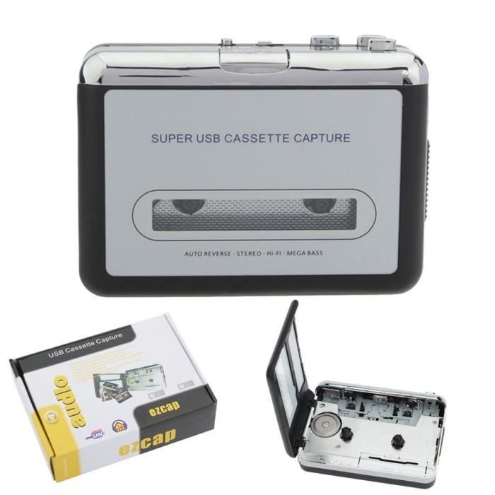 Lecteur de Cassette USB Lecteur de Cassette Cassette Audio Lecteur de  Convertisseur MP3 Enregistrer le Fichier MP3 en Flash USB / USB