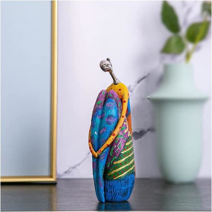 Statue Decoration Interieur Design, en Resine Multicolore, Résine