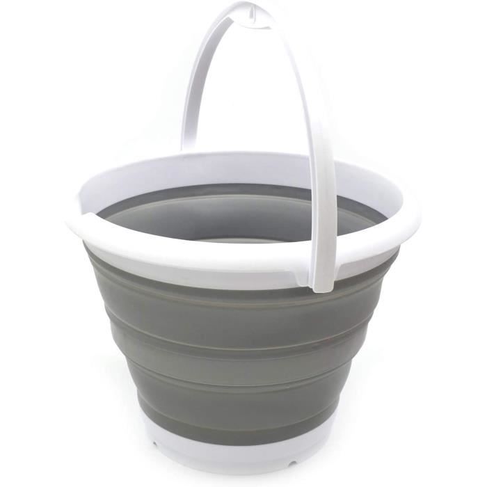 Ancien seau à appât vintage ovale pâle en métal pêche au méné avec
