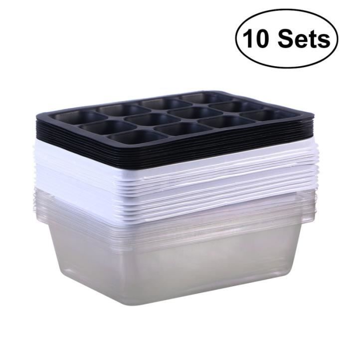 Kit De Semis Artcome – 10 Plateaux + Couvercles + Outils – 60 Cellules Pour Jardiner Facilement à La Maison