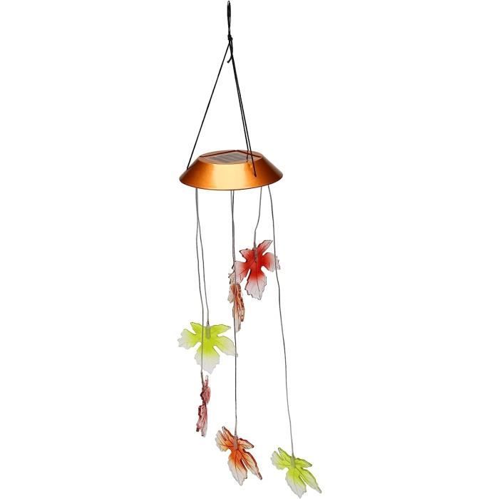 Kit DIY Carillon à Vent Feuille D'érable - 9 Feuilles En Bois à Peindre - Activité Manuelle Enfant - Décoration Automne