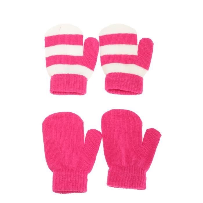 Moufles Bebe Garcon Ou Fille 2 Paires Tu Rose Cdiscount Pret A Porter
