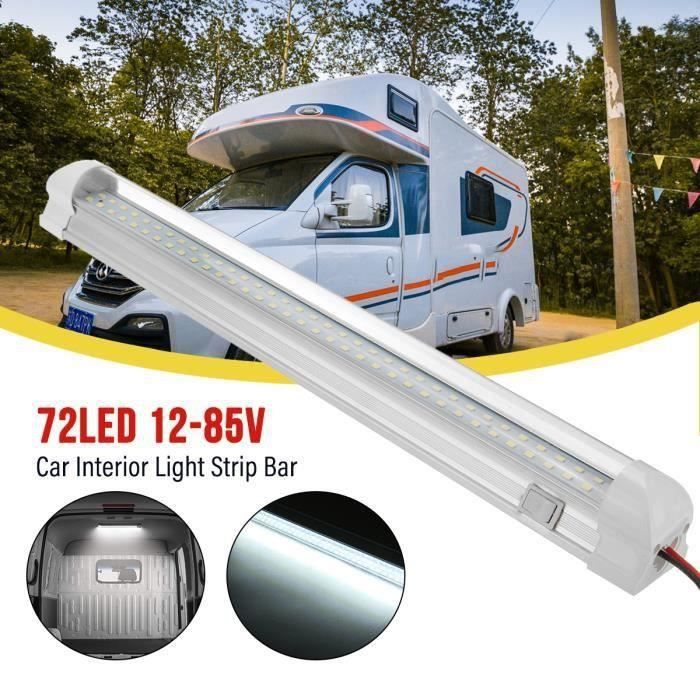 Bande Lumière LED 20cm 200mm Eclairage Habitacle Voiture Camionnette Coffre 12v