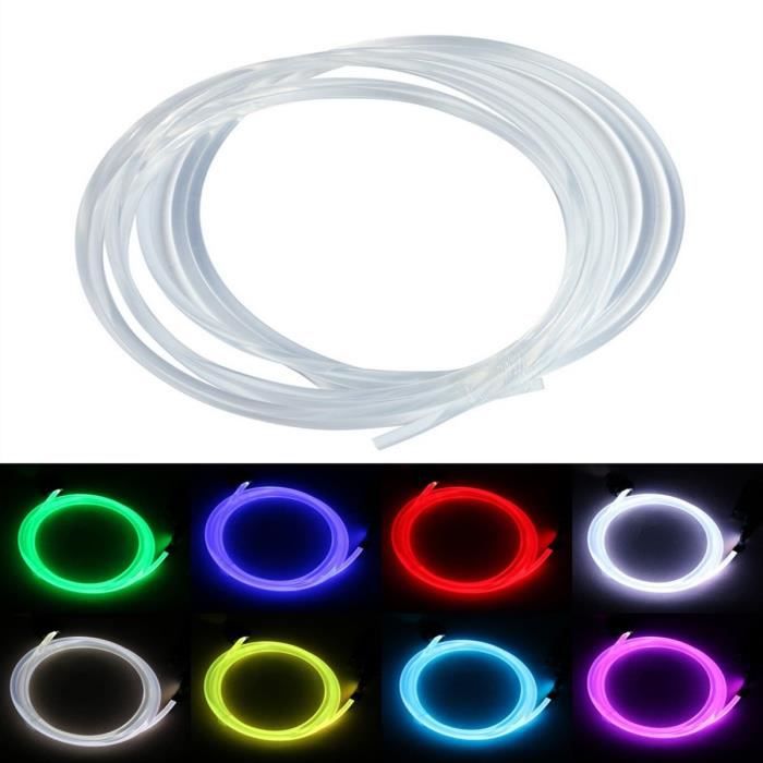Câble De Fibre Optique Latérale PMMA - 2mm X 1M - Pour Guide De Lumière LED - Uxcell