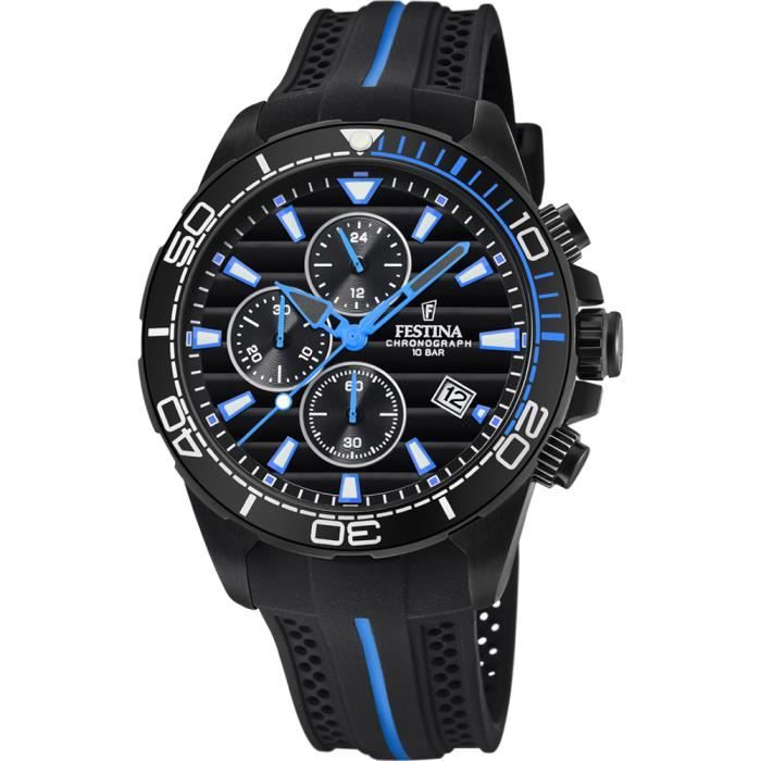 Montre Homme Festina - F20366/2 - Chronographe Sport 100M , - Achat/vente  montre Noir - Cdiscount