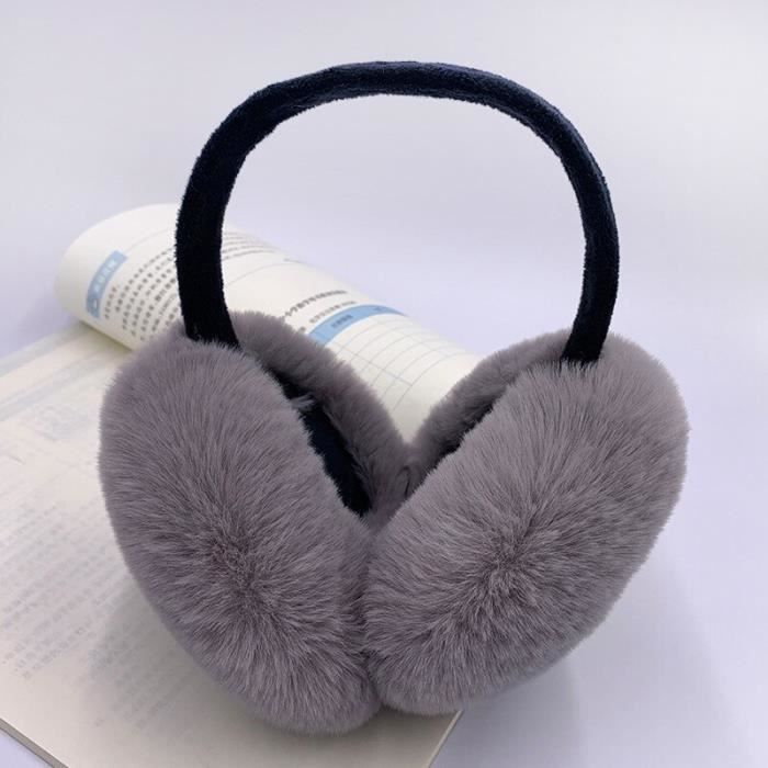 Cache-oreilles Femme En Fausse Fourrure Avec Perles - Blanc, Chaud Et élégant Pour L'hiver