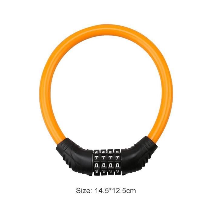 Oxford Combi Zip Lock Jaune – Cadenas à Combinaison Ultra-léger Et Polyvalent 470 Mm Pour Vélo, Casque, Ski, Poussette Ou Café
