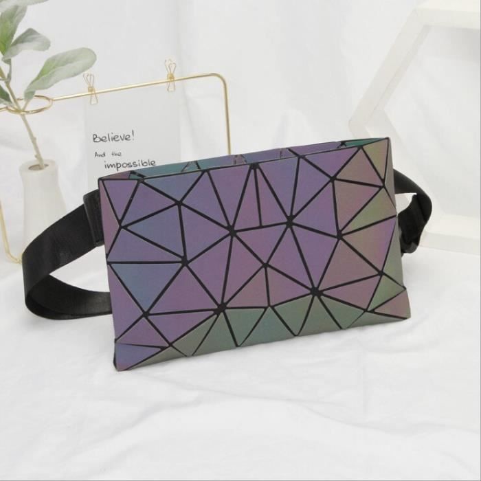 Sac Fourre-tout Holographique Réfléchissant - Design Géométrique Lumineux, Neuf Sans Marque