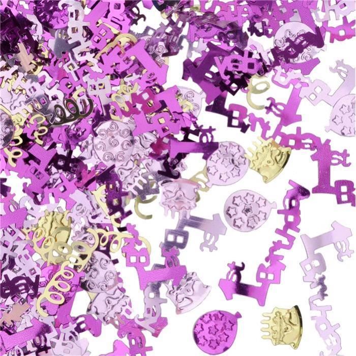 Confettis De Table Anniversaire 1 An Fille Achat Vente Confettis Plastique Cdiscount